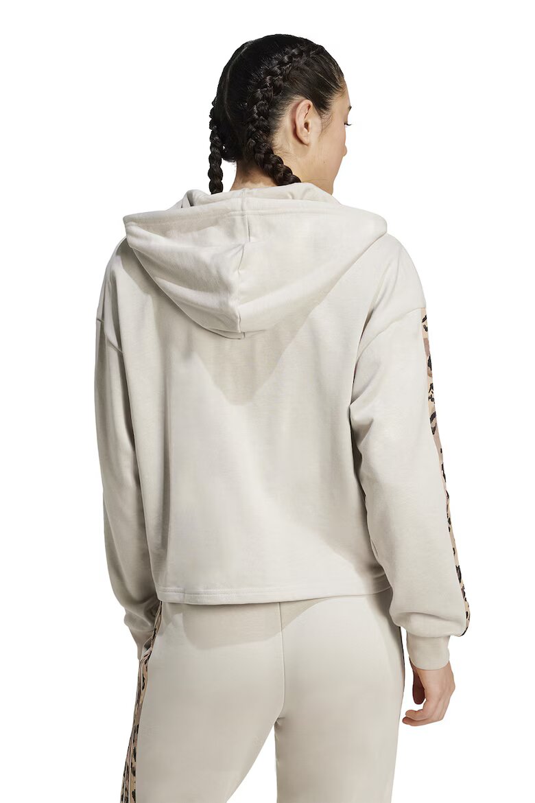 adidas Sportswear Худи с цип и два джоба Светлокафяв/Светло бежово