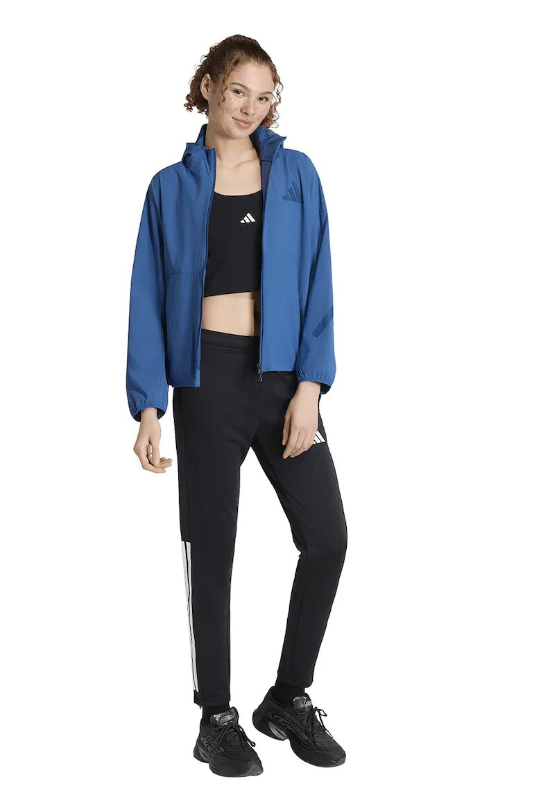 adidas Sportswear Худи с цип и джобове Син