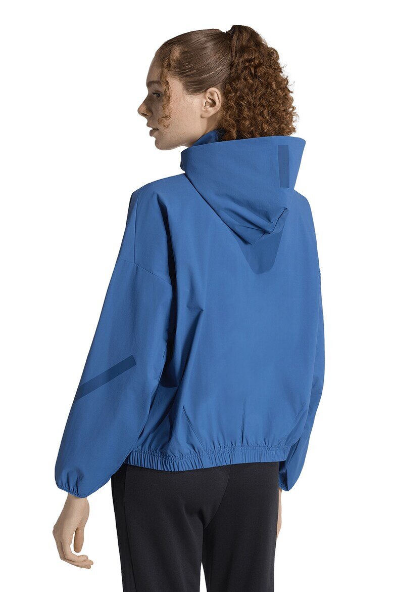 adidas Sportswear Худи с цип и джобове Син