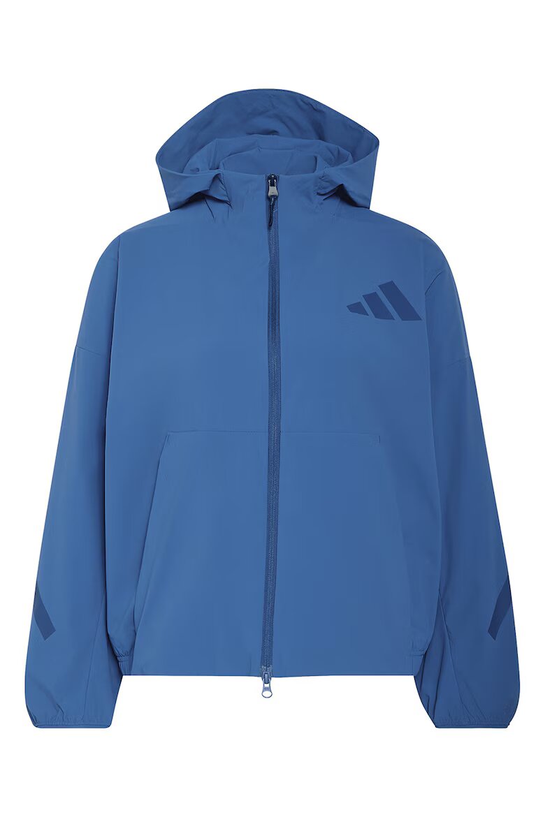 adidas Sportswear Худи с цип и джобове Син