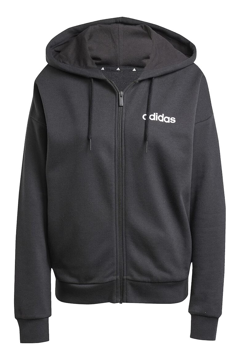 adidas Sportswear Худи с цип и лого Бял/Черен