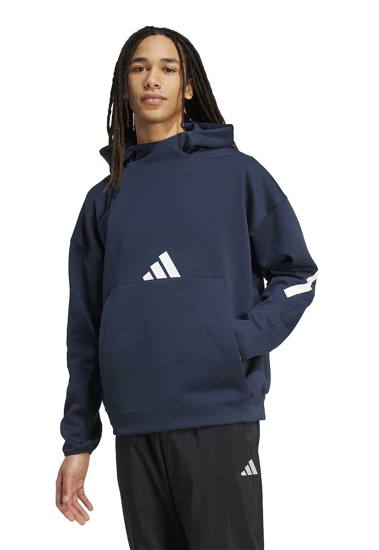 adidas Sportswear Худи Z.N.E. с паднали ръкави - Бял/Тъмносин