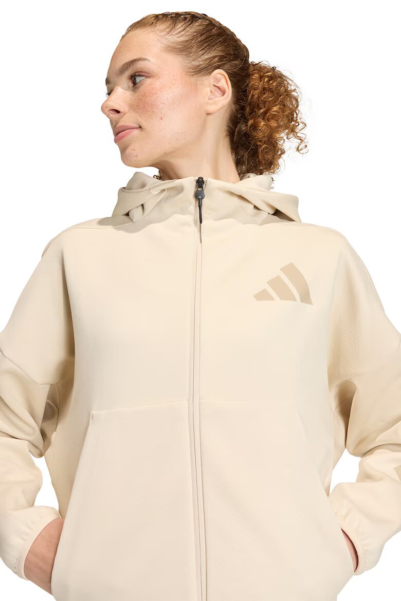 adidas Sportswear Худи Z.N.E. с паднали ръкави и скосени джобове Бежов