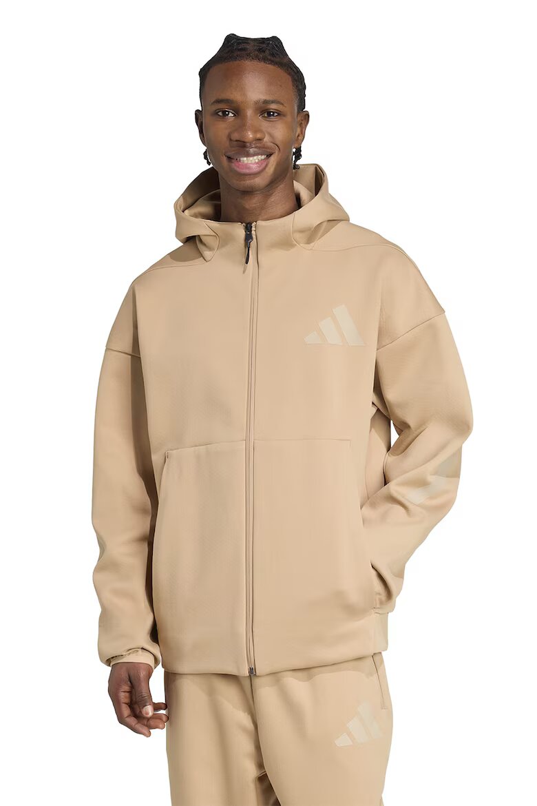 adidas Sportswear Худи Z.N.E. с цип Бежов/Тъмнобежово