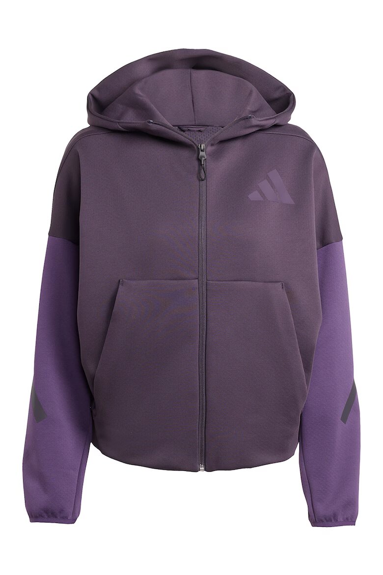 adidas Sportswear Худи Z.N.E с цип и паднали ръкави Виолетов/Тъмновиолетов