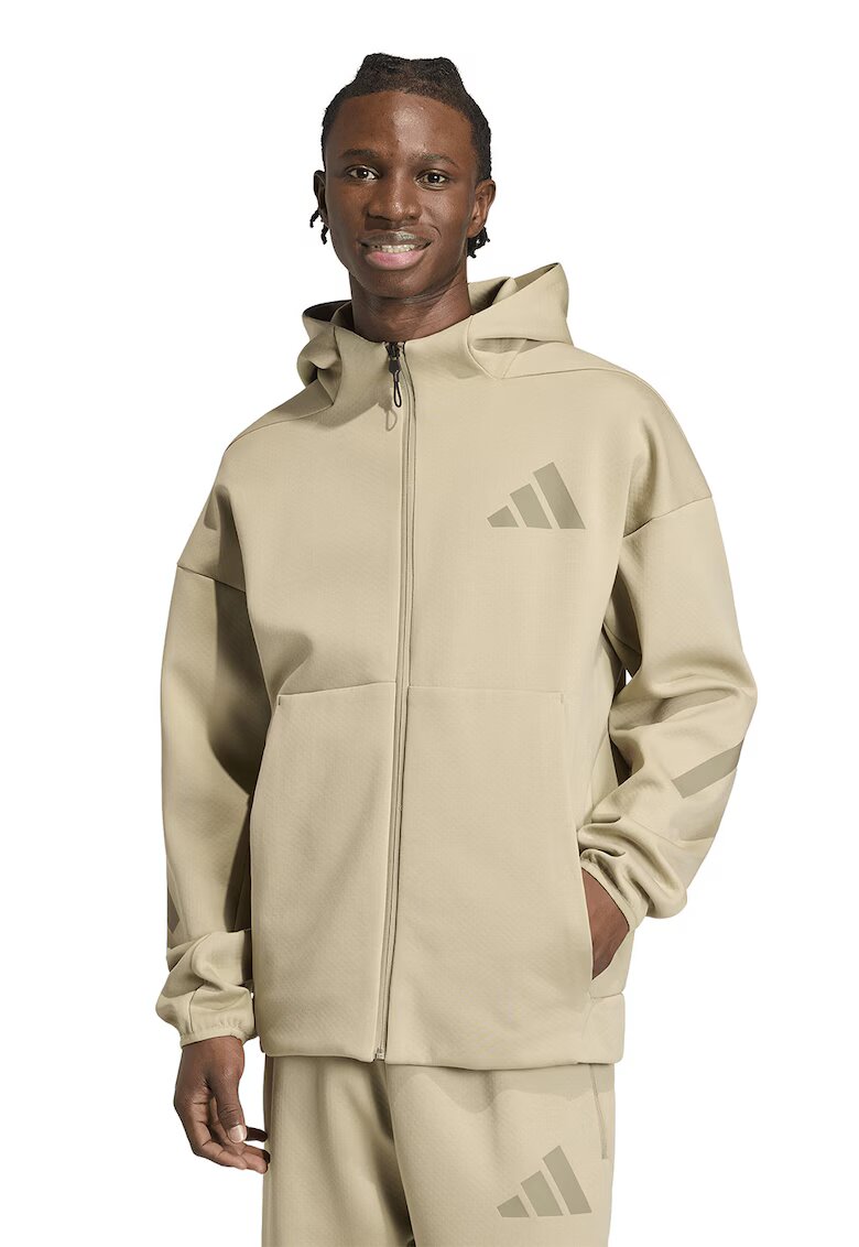 adidas Sportswear Худи Z.N.E. с цип - Камел/Светло бежово