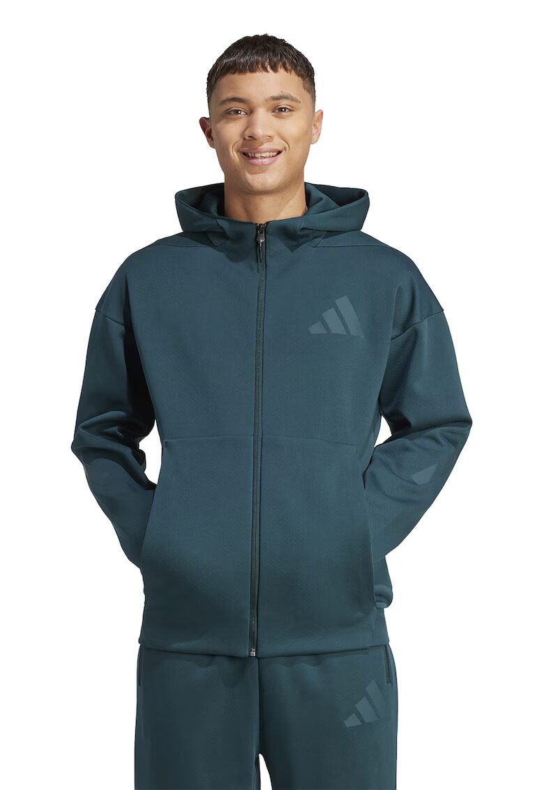 adidas Sportswear Худи Z.N.E. с цип - Тъмносин/Петролно синьо