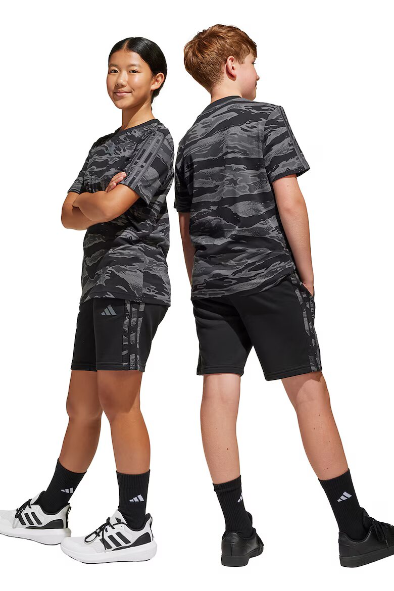 adidas Sportswear Камуфлажни шорти с памук Черен/Избеляло черно