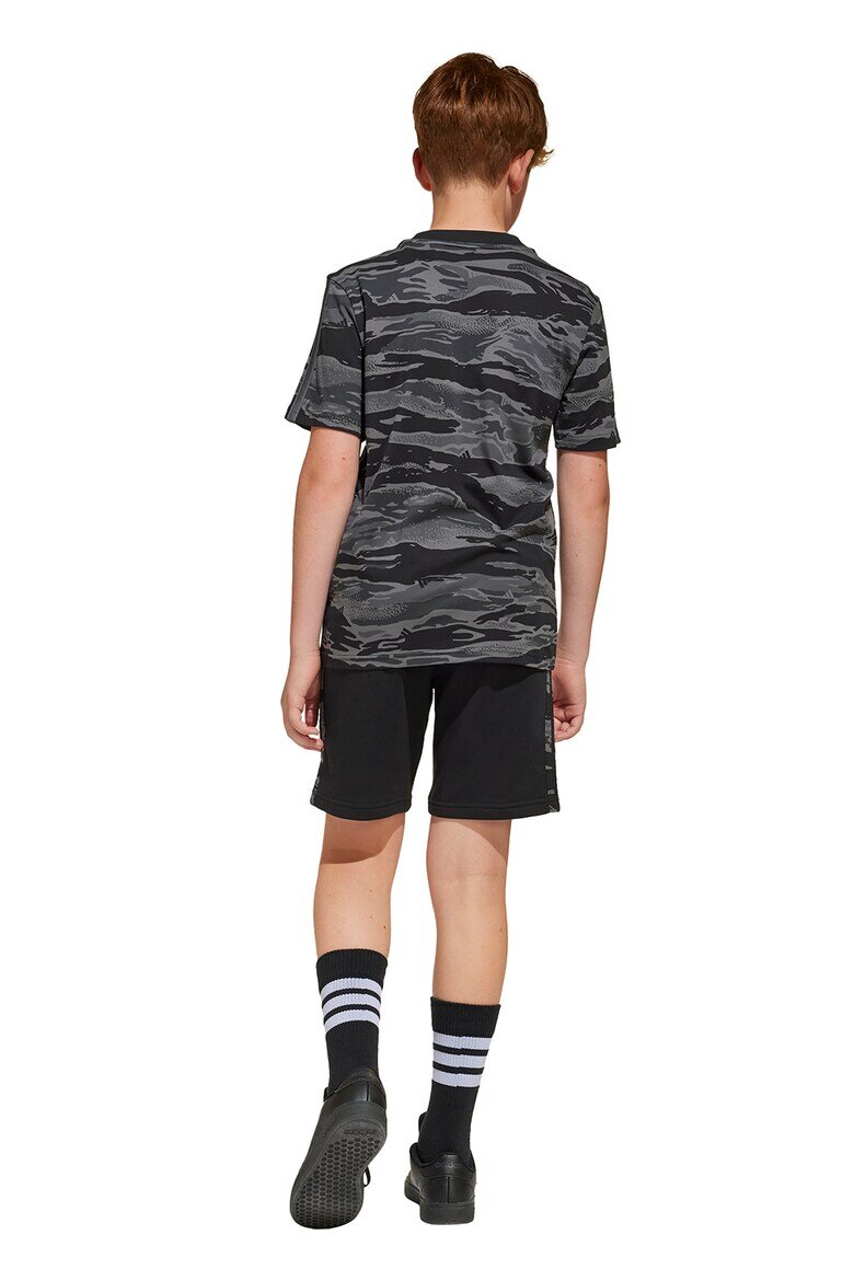 adidas Sportswear Камуфлажни шорти с памук Черен/Избеляло черно