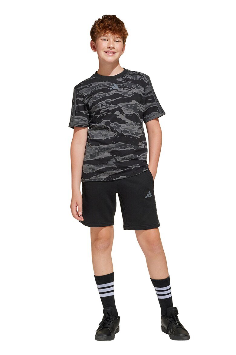 adidas Sportswear Камуфлажни шорти с памук Черен/Избеляло черно