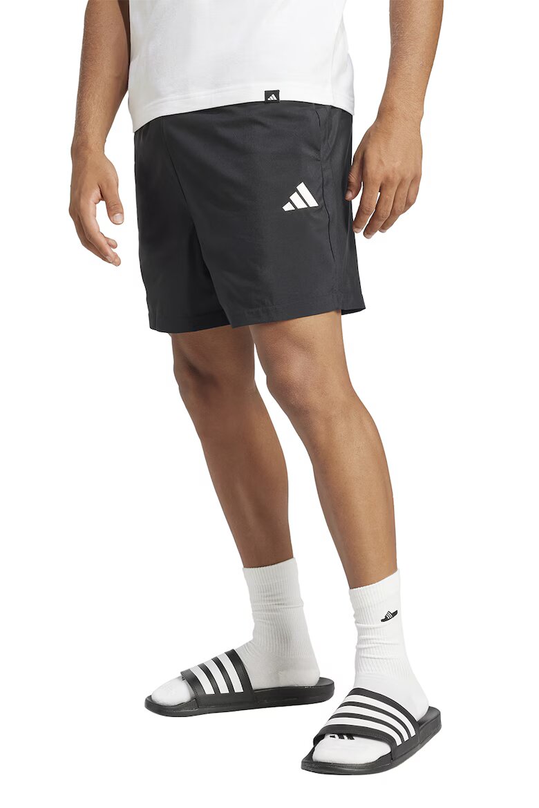 adidas Sportswear Къс панталон с джобове встрани Бял/Черен