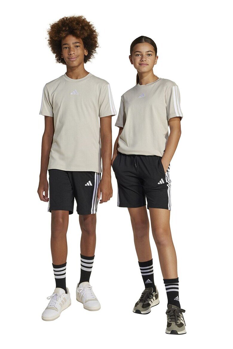 adidas Sportswear Къс панталон с връзка и джобове встрани Черен