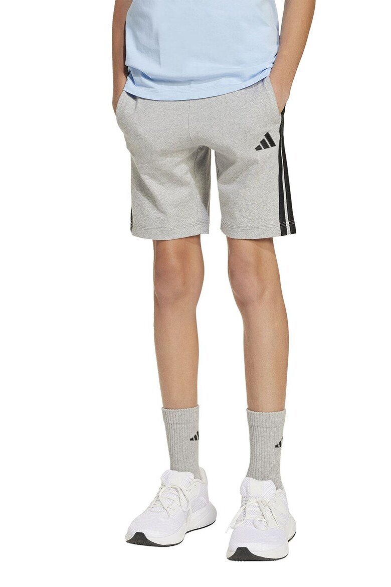 adidas Sportswear Къс панталон с връзка и джобове встрани Tъмносив