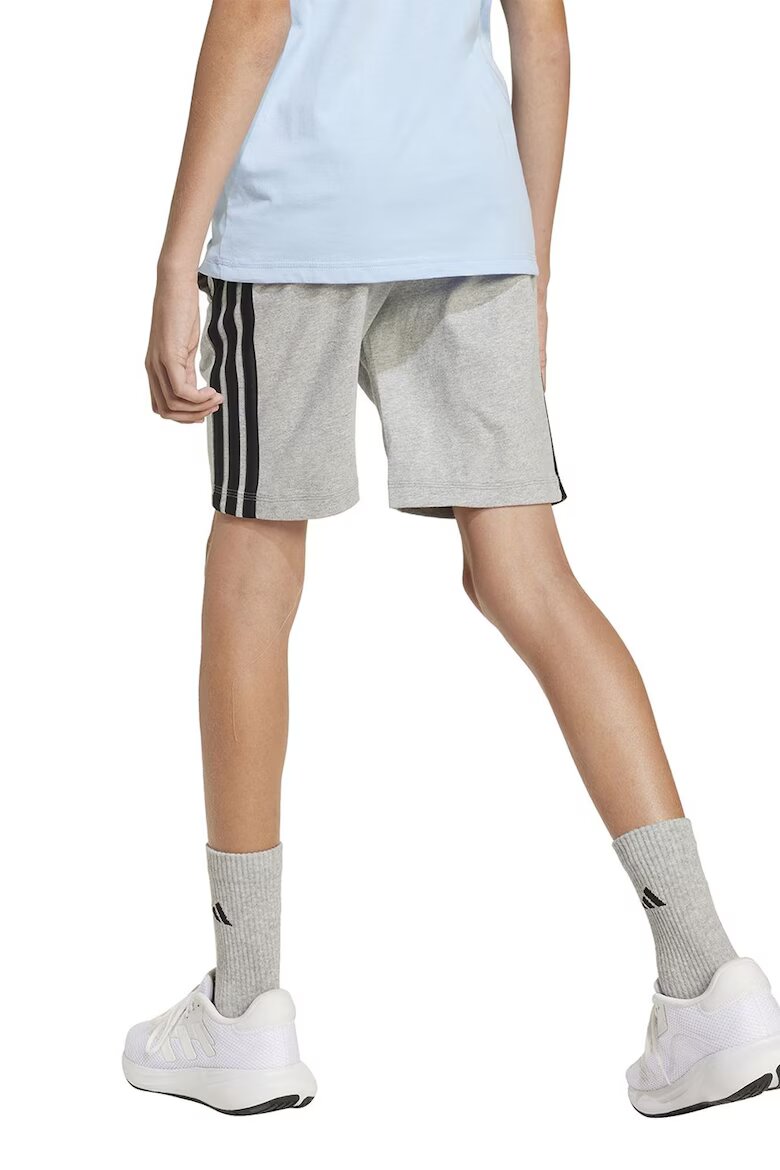 adidas Sportswear Къс панталон с връзка и джобове встрани Tъмносив