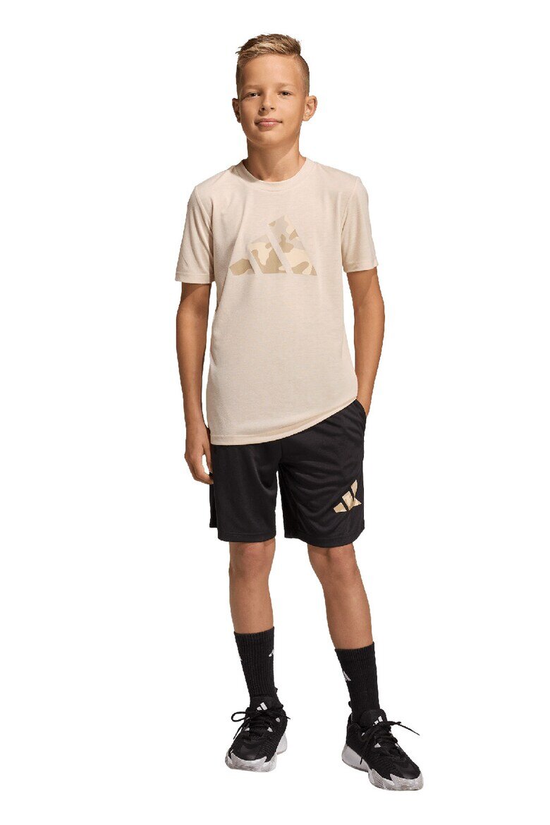 adidas Sportswear Къс спортен екип с лого Черен/Бежов