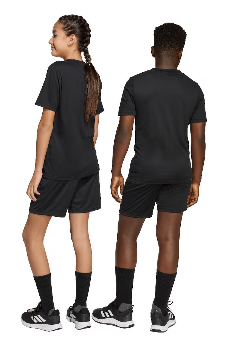 adidas Sportswear Къс спортен екип с лого Черен/Сив