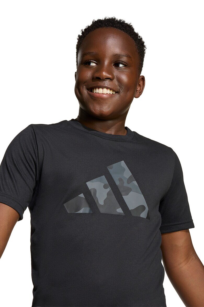 adidas Sportswear Къс спортен екип с лого Черен/Сив