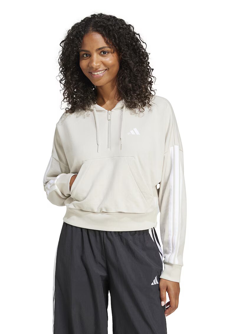 adidas Sportswear Късо худи с цип - Бял/Крем
