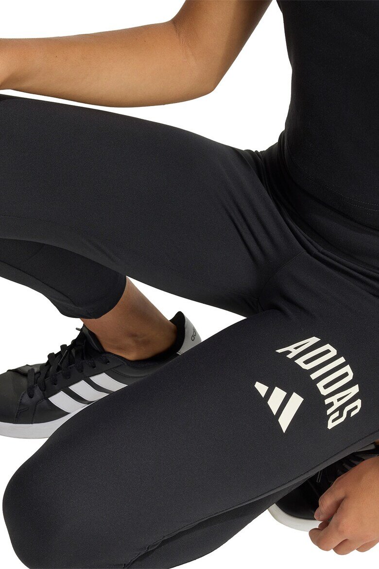 adidas Sportswear Клин с миди талия и лого Черен/Мръснобял