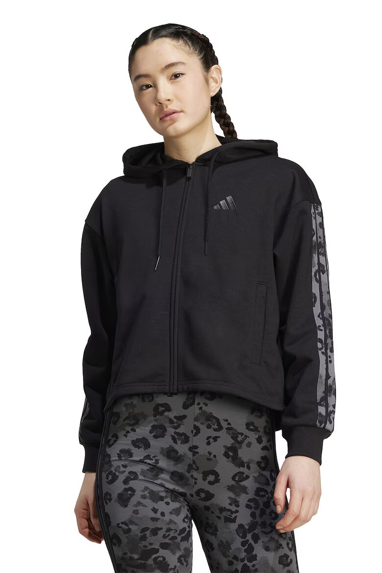 adidas Sportswear Клин с памук с лого Черен/Сив