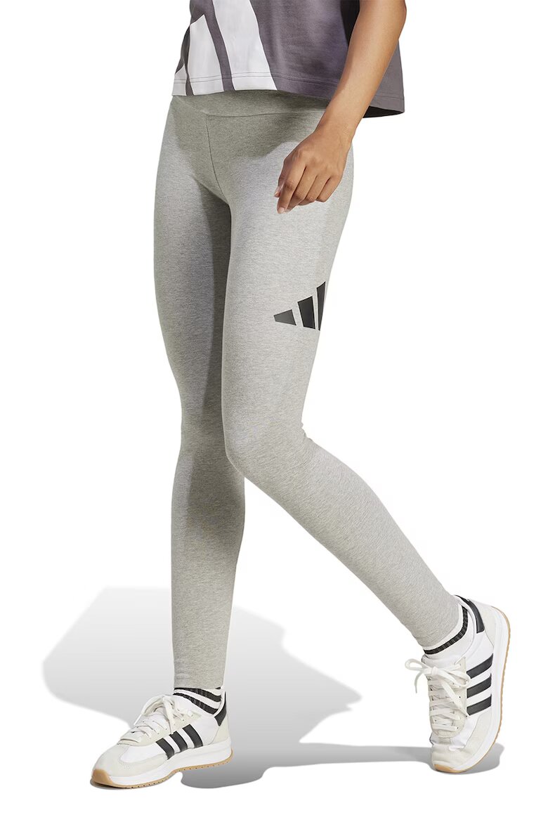adidas Sportswear Клин с висока талия и лого Черен/Светло сив