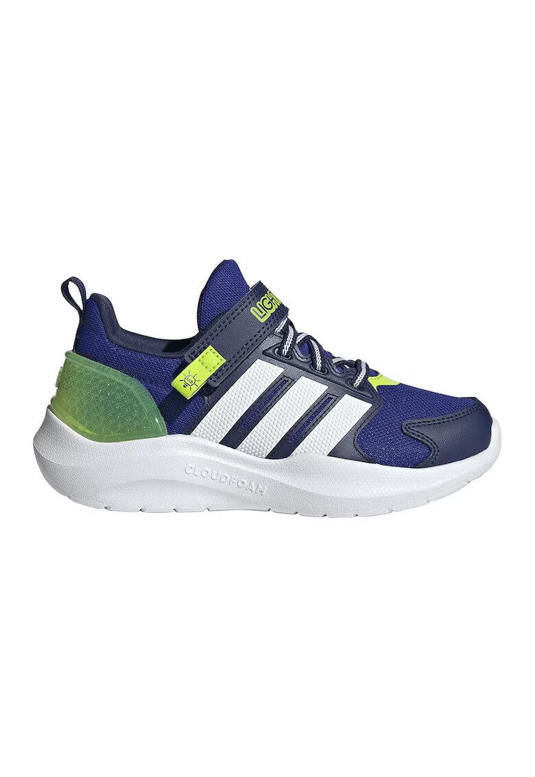 adidas Sportswear Маратонки Lightorama с велкро и LED светлинки - Тъмносин/Електриково Зелено/Бял