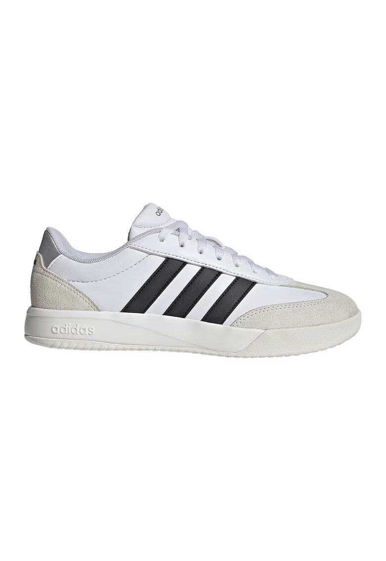 adidas Sportswear Маратонки VL Court от еко кожа с велур - Черен/Светло сив/Бял