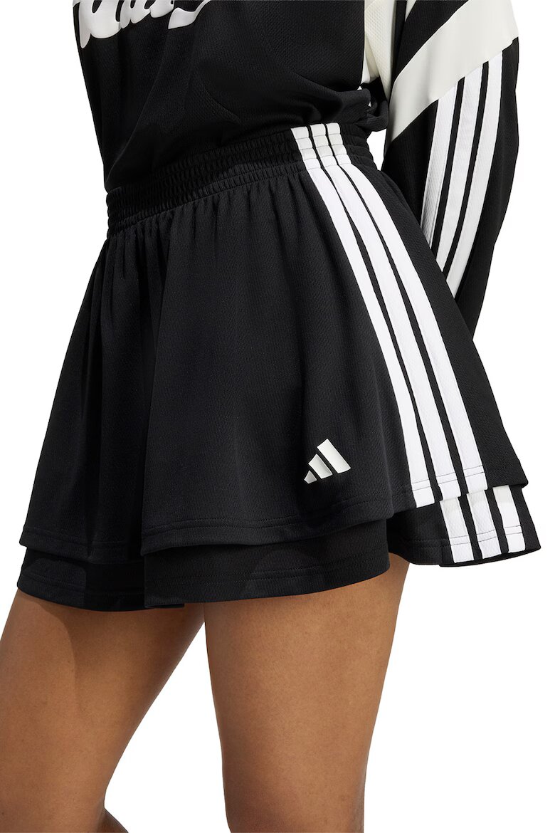 adidas Sportswear Набрана пола с контрастни кантове Черен