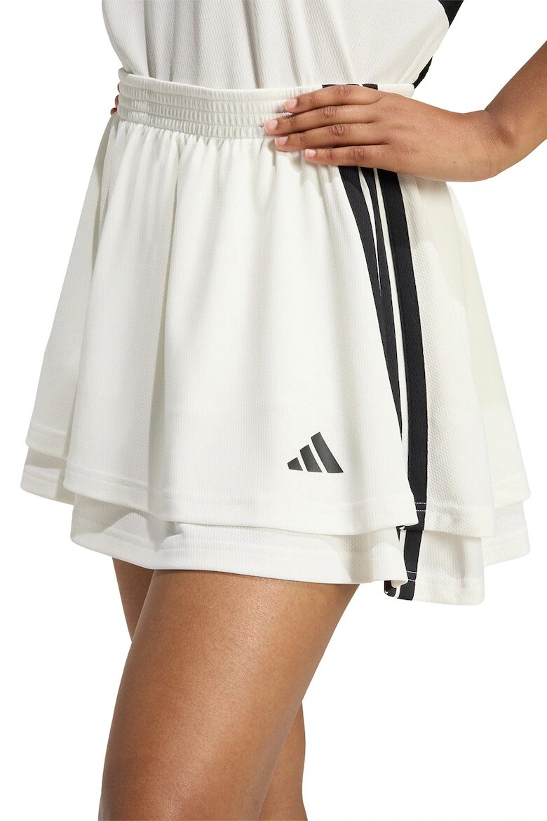 adidas Sportswear Набрана пола с контрастни кантове Черен/Мръснобял