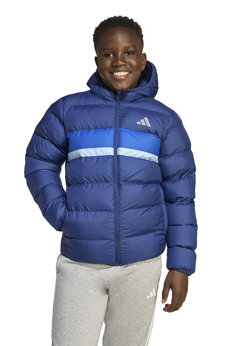 adidas Sportswear Непромокаемо зимно яке с капитониране Пастелносин/Тъмносин