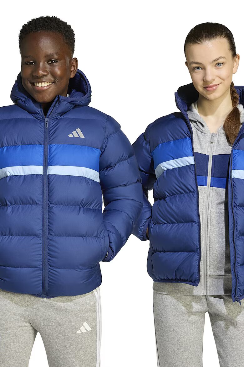 adidas Sportswear Непромокаемо зимно яке с капитониране Пастелносин/Тъмносин