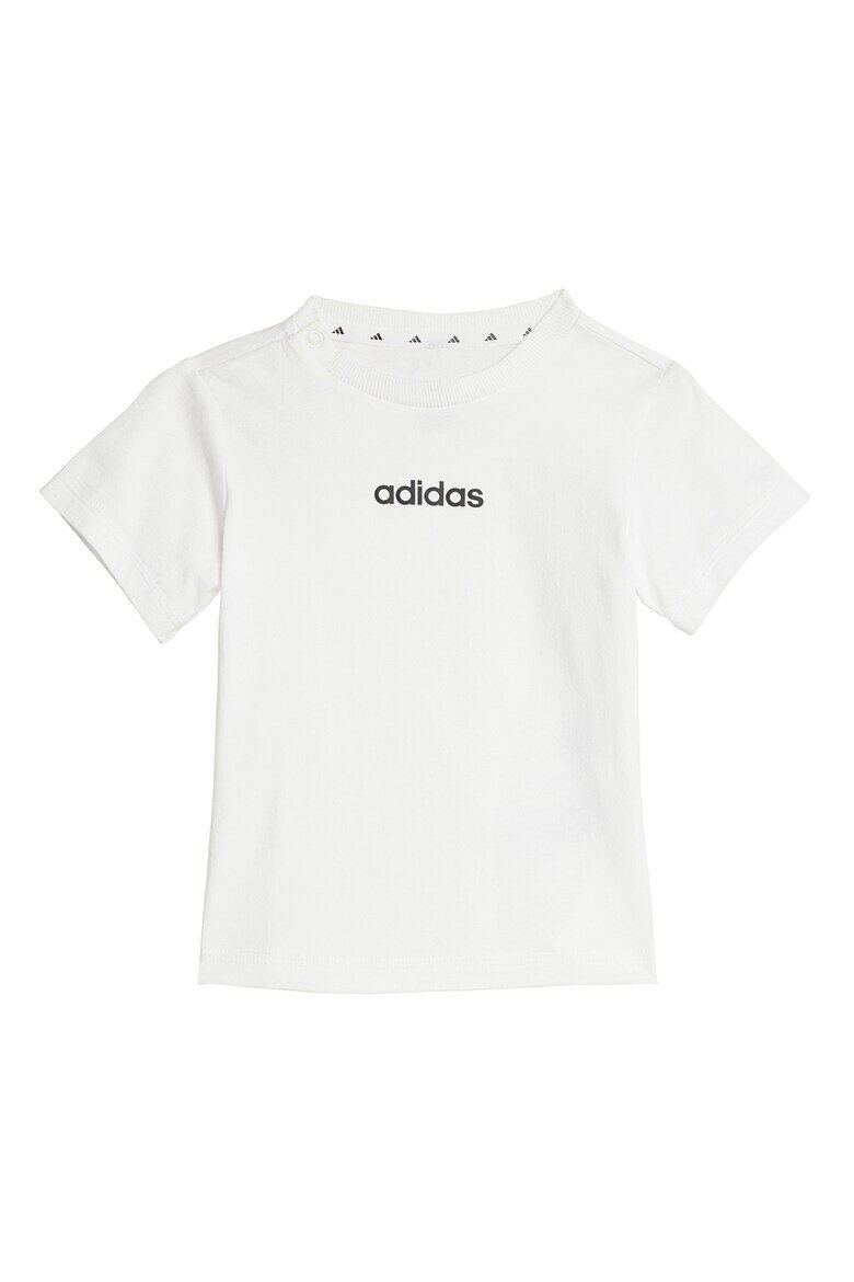 adidas Sportswear Памучна тениска и къс панталон - 2 части Черен/Мръснобял