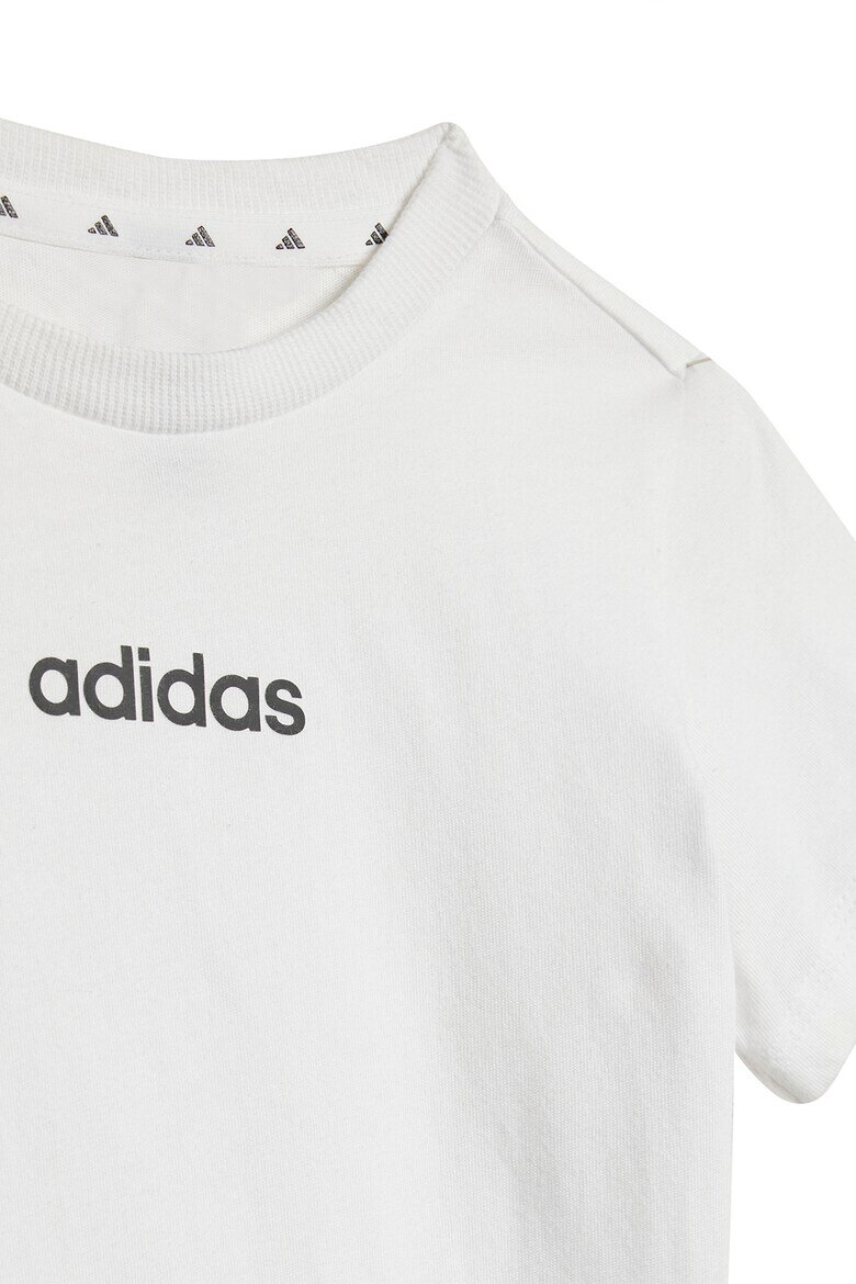 adidas Sportswear Памучна тениска и къс панталон - 2 части Черен/Мръснобял