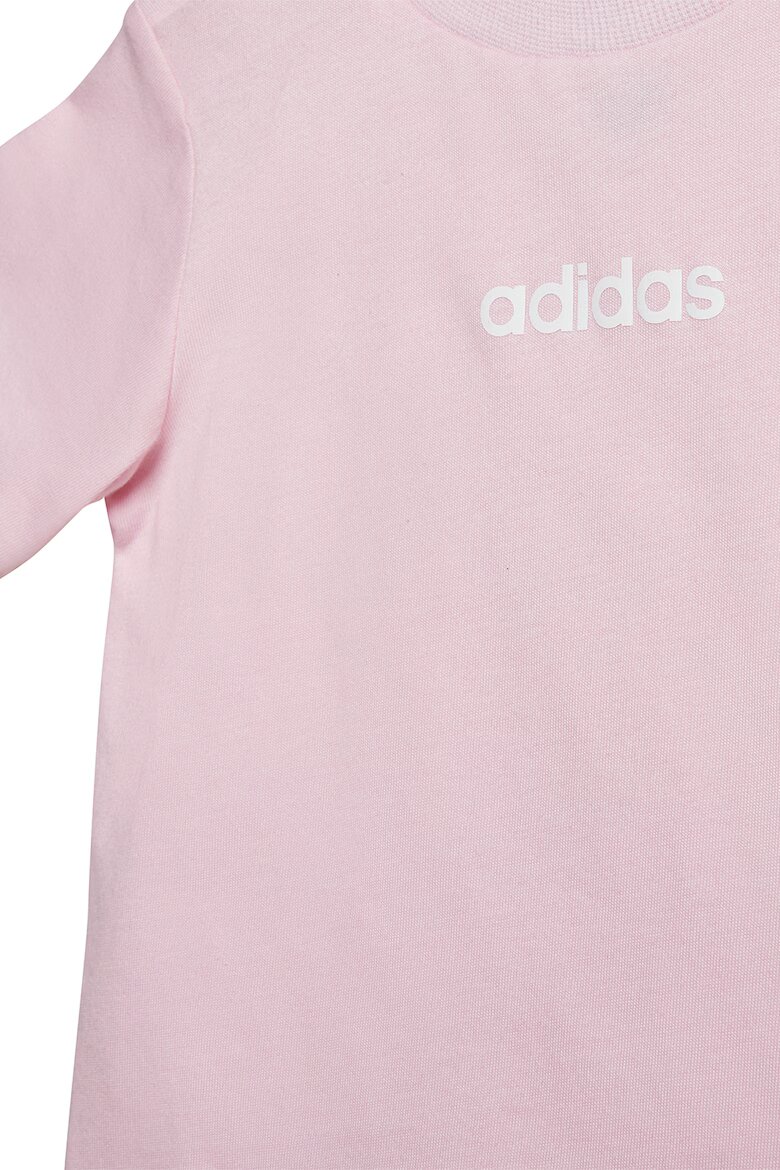 adidas Sportswear Памучна тениска и къс панталон - 2 части Фуксия/Бял/Прашно розово