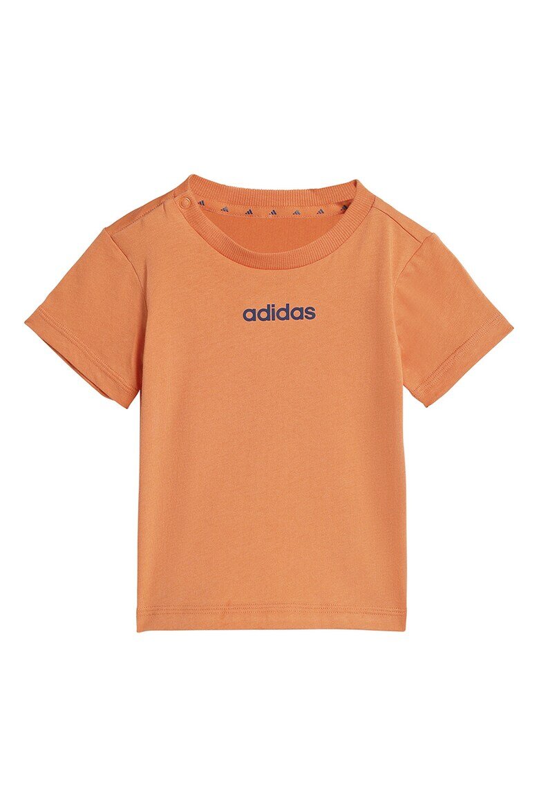 adidas Sportswear Памучна тениска и къс панталон - 2 части Тъмносин/Бледооранжев