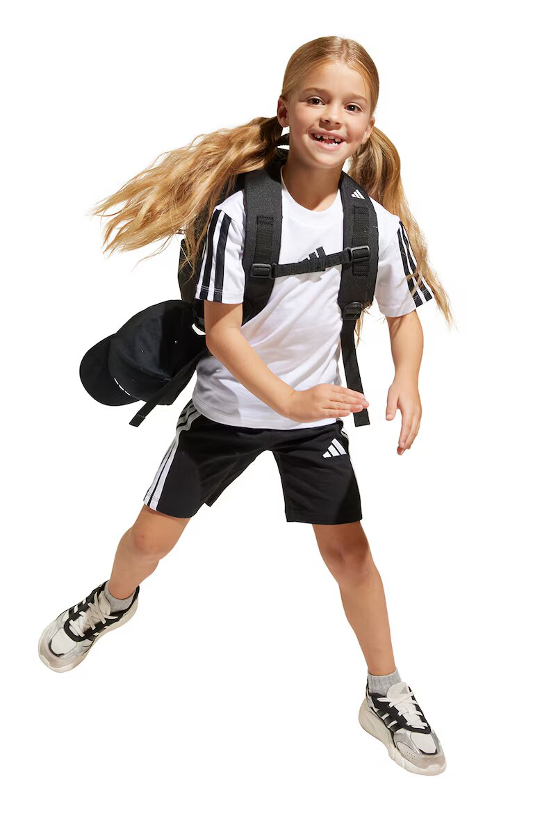 adidas Sportswear Памучна тениска и къс панталон Черен/Бял