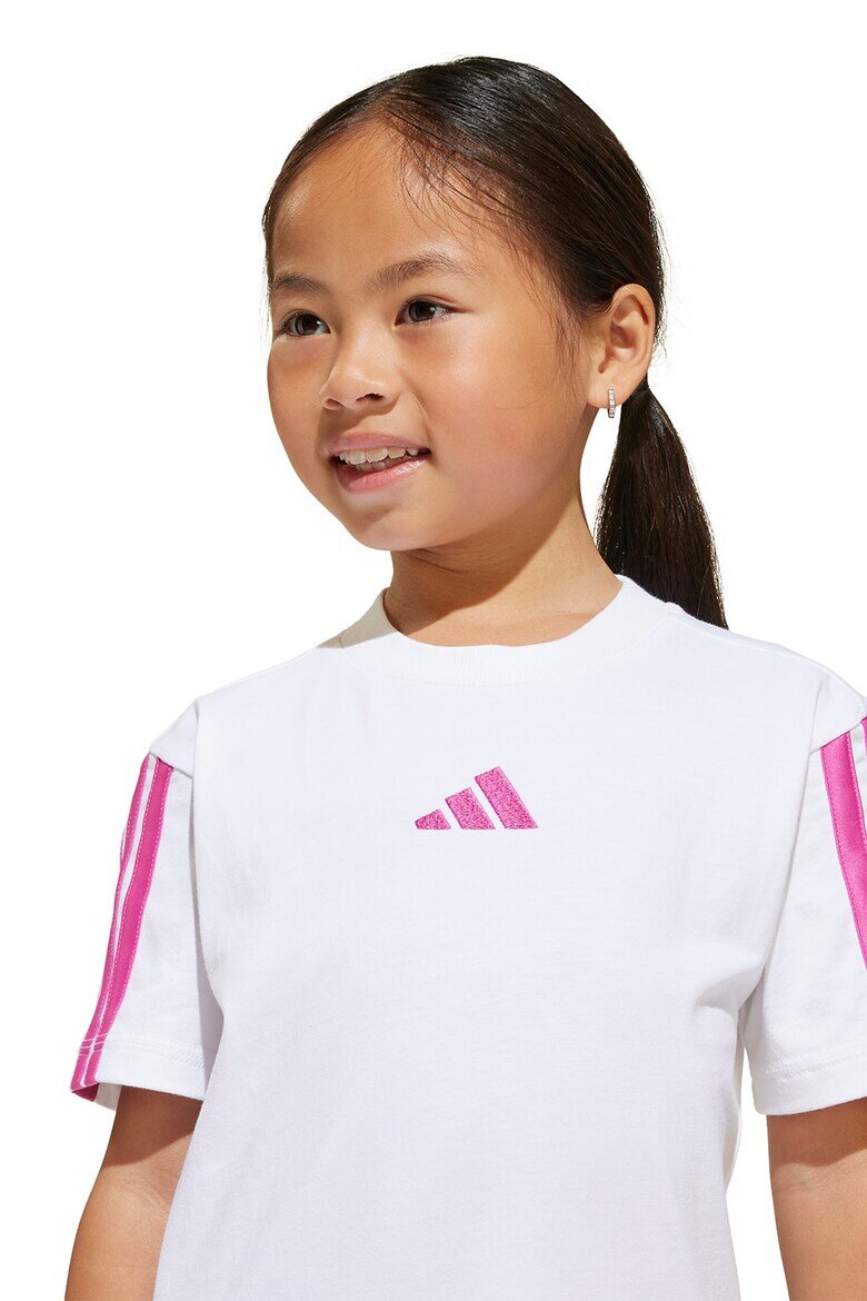 adidas Sportswear Памучна тениска и къс панталон Фуксия/Бял