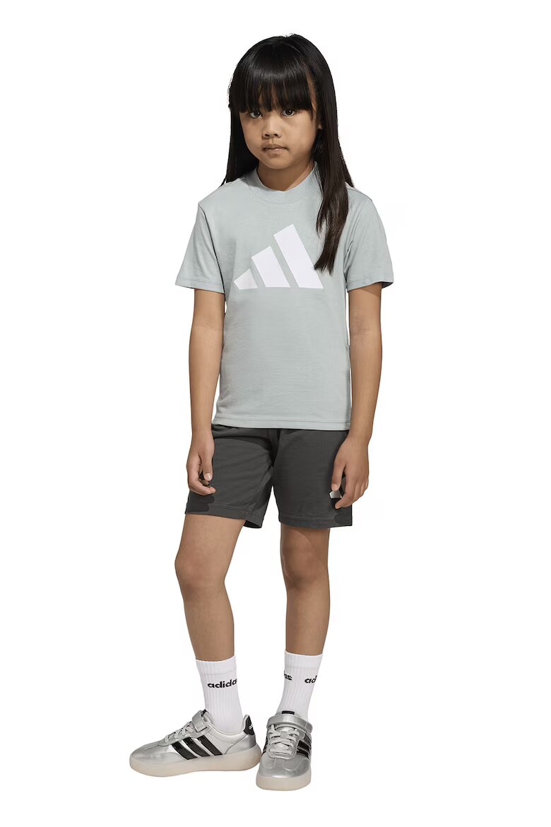 adidas Sportswear Памучна тениска и шорти - 2 части Светлозелен