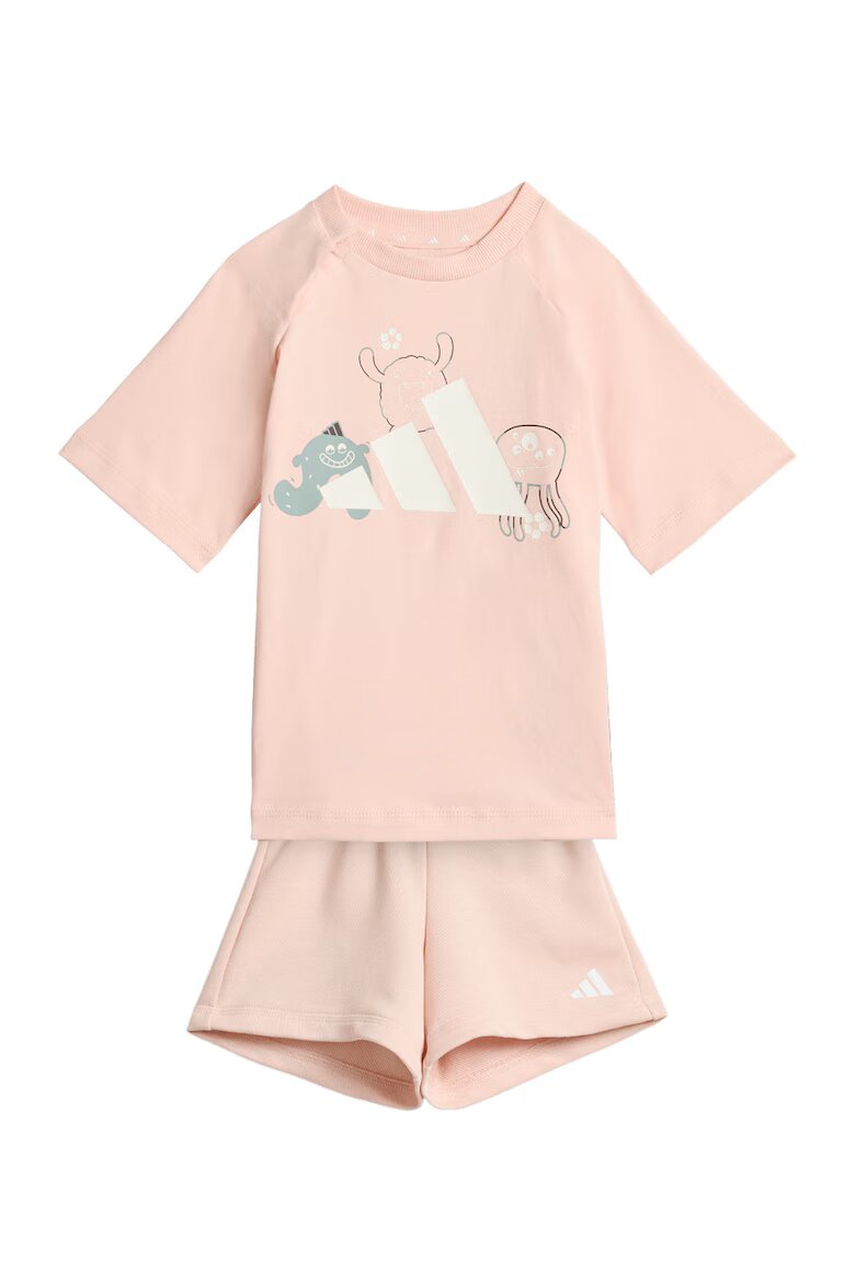 adidas Sportswear Памучна тениска и шорти Tiro_Nster Праскова