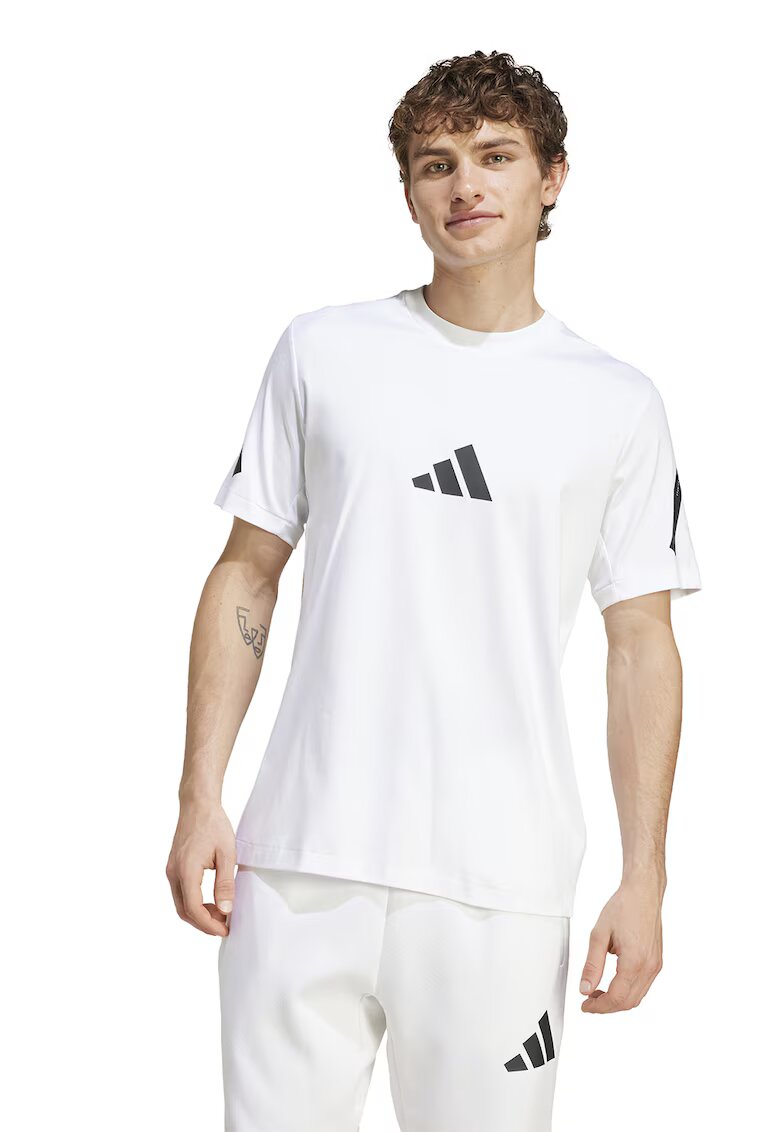 adidas Sportswear Памучна тениска Z.N.E с монограм - Бял/Черен