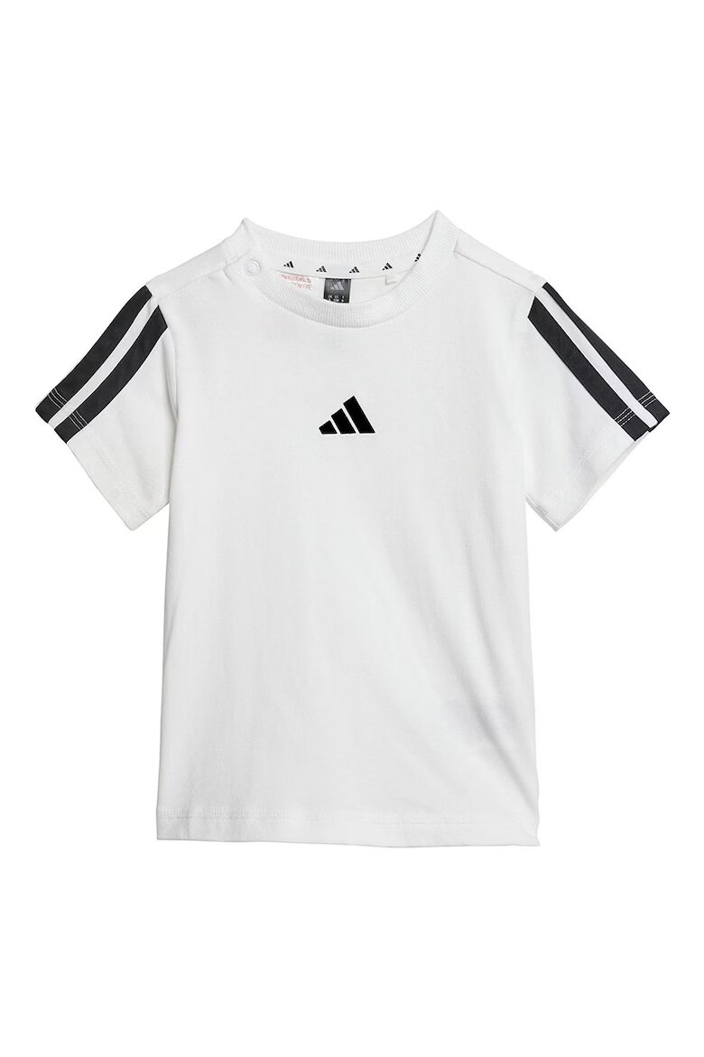 adidas Sportswear Памучни тениска и шорти - 2 части Бял/Черен