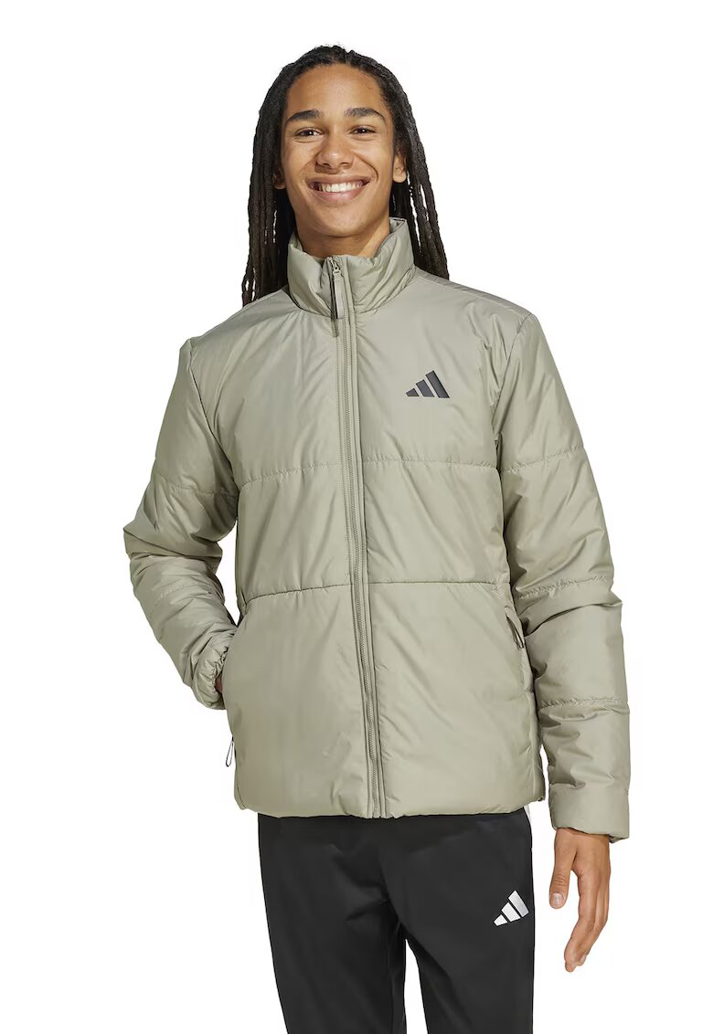 adidas Sportswear Подплатено зимно яке с висока яка - Черен/Сиво-бежов