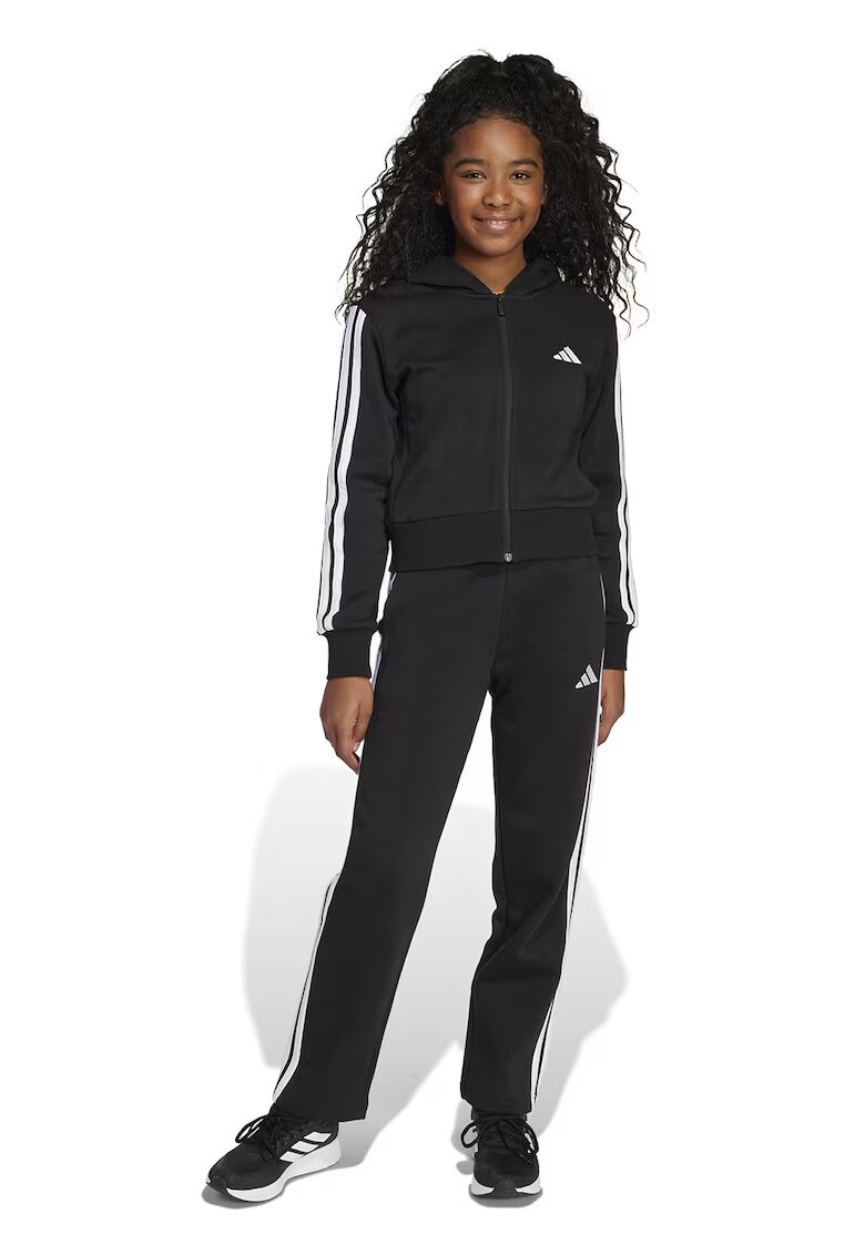 adidas Sportswear Поларен спортен екип с лого - Бял/Черен