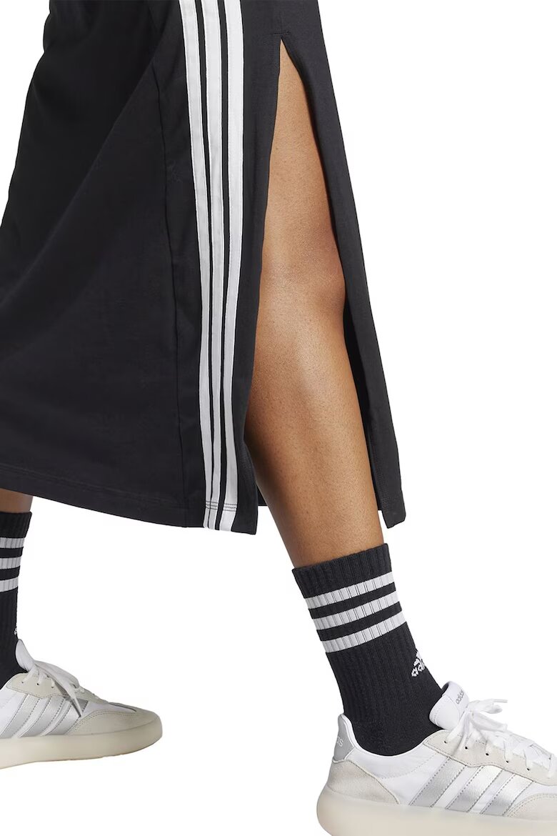 adidas Sportswear Рокля с памук и цепка встрани Черен