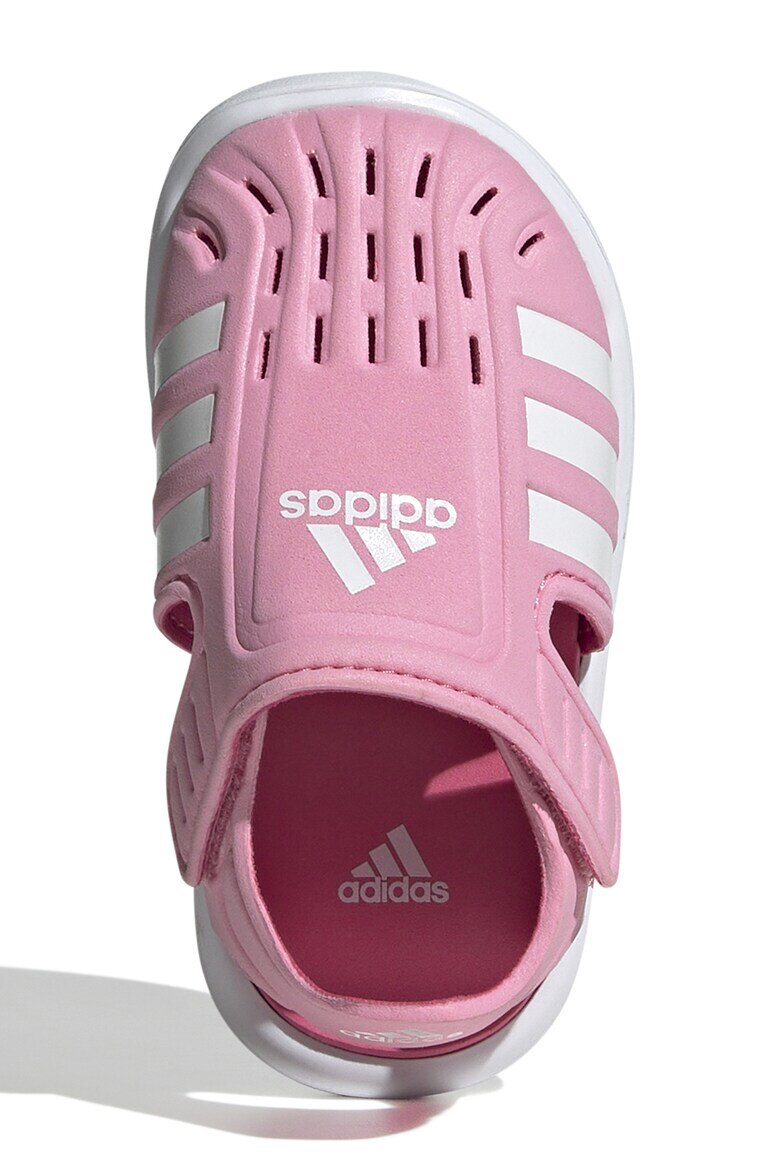 adidas Sportswear Сандали със затворен връх и контрастно лого Пастелнорозов/Бял