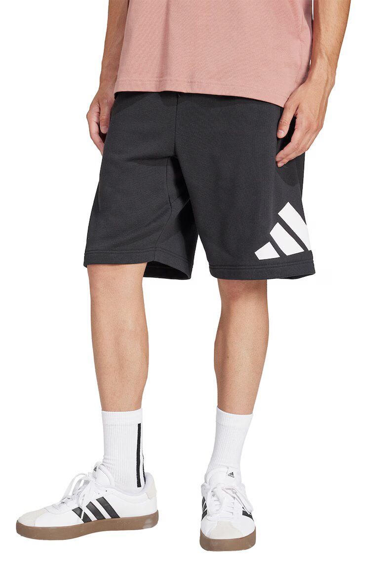 adidas Sportswear Шорти с памук и лого Бял/Черен