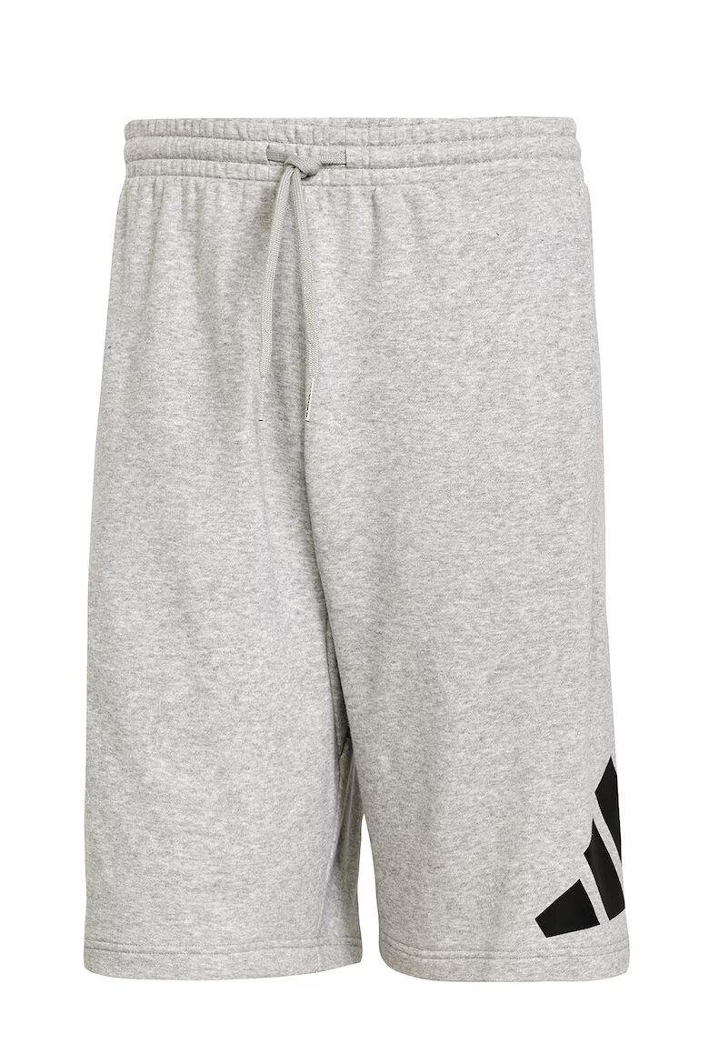 adidas Sportswear Шорти с памук и лого Черен/Светлосив меланж