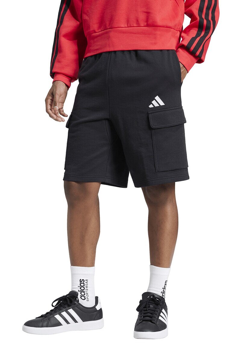 adidas Sportswear Шорти с връзка Бял/Черен