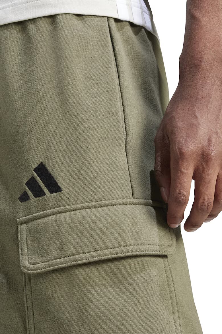 adidas Sportswear Шорти с връзка Черен/Бледозелен