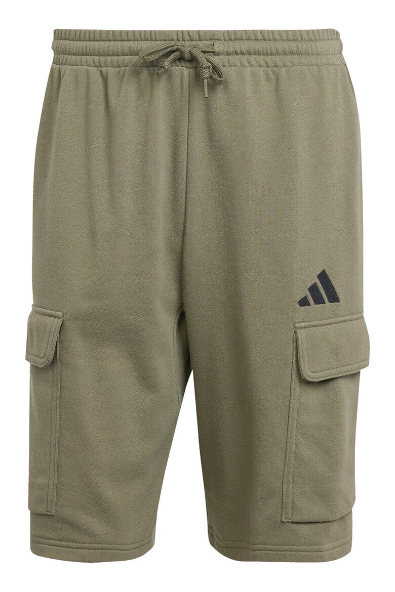 adidas Sportswear Шорти с връзка Черен/Бледозелен